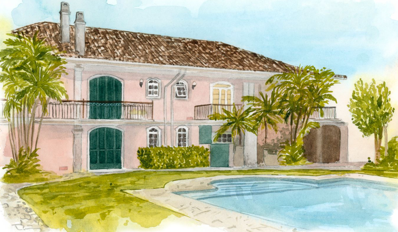 Aquarela do local